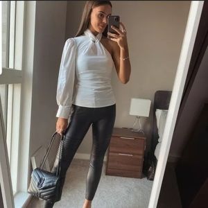 Zara Asymmetric top shirt blouse blogger favorite!